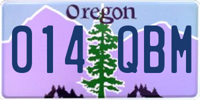 OR license plate 014QBM