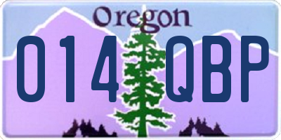 OR license plate 014QBP