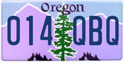 OR license plate 014QBQ