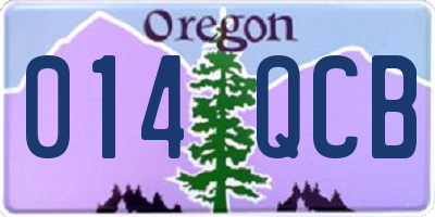 OR license plate 014QCB