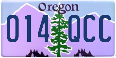 OR license plate 014QCC