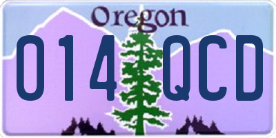 OR license plate 014QCD