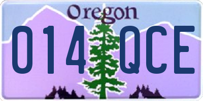 OR license plate 014QCE
