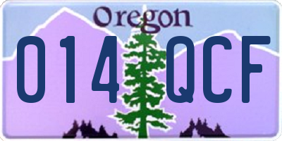 OR license plate 014QCF
