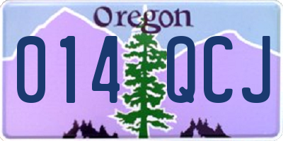 OR license plate 014QCJ