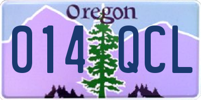 OR license plate 014QCL