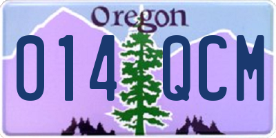 OR license plate 014QCM