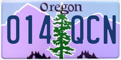 OR license plate 014QCN