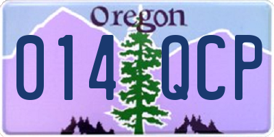 OR license plate 014QCP
