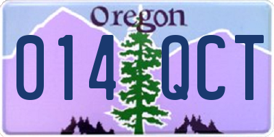 OR license plate 014QCT
