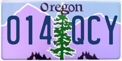 OR license plate 014QCY