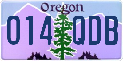 OR license plate 014QDB