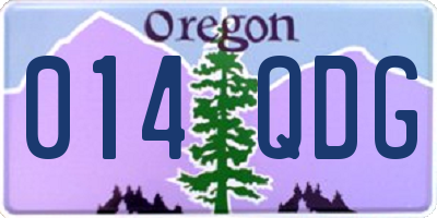 OR license plate 014QDG