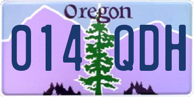 OR license plate 014QDH