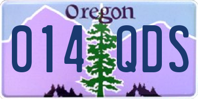 OR license plate 014QDS