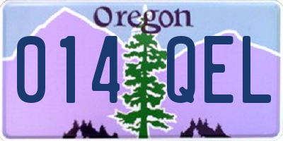 OR license plate 014QEL