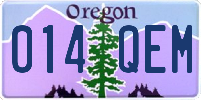 OR license plate 014QEM
