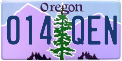 OR license plate 014QEN