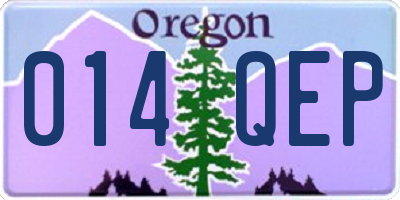 OR license plate 014QEP
