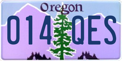 OR license plate 014QES