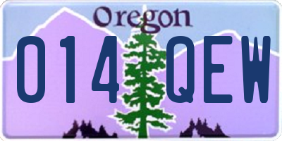 OR license plate 014QEW