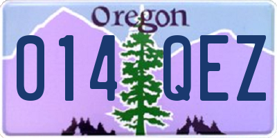 OR license plate 014QEZ