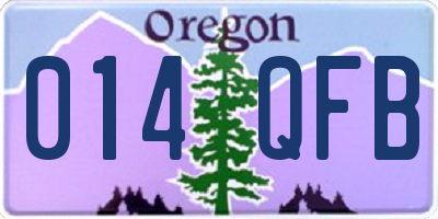 OR license plate 014QFB