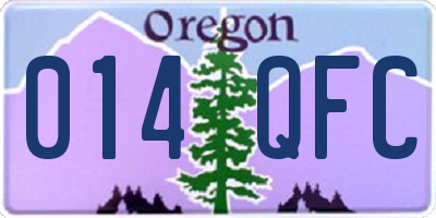 OR license plate 014QFC