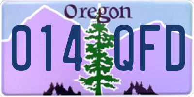 OR license plate 014QFD