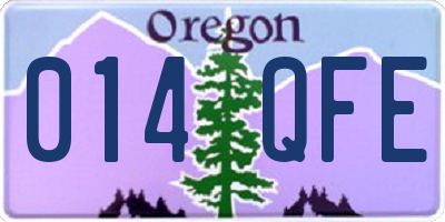 OR license plate 014QFE