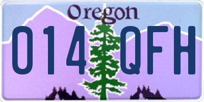OR license plate 014QFH