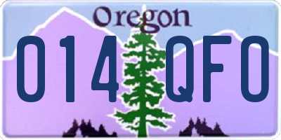 OR license plate 014QFO