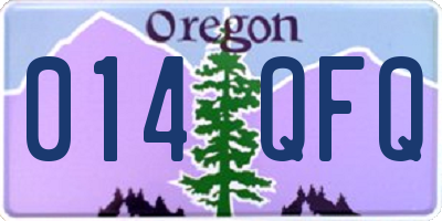 OR license plate 014QFQ