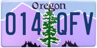 OR license plate 014QFV