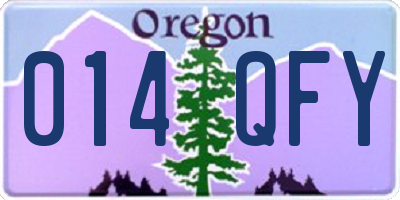 OR license plate 014QFY