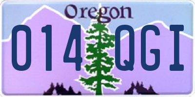 OR license plate 014QGI