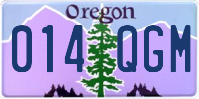 OR license plate 014QGM
