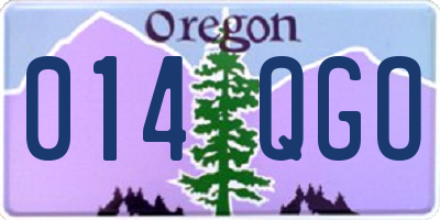 OR license plate 014QGO