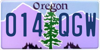 OR license plate 014QGW
