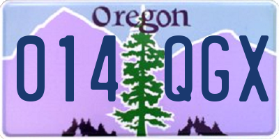 OR license plate 014QGX