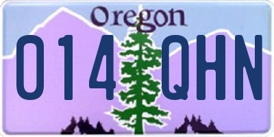 OR license plate 014QHN