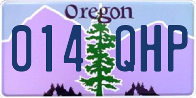 OR license plate 014QHP
