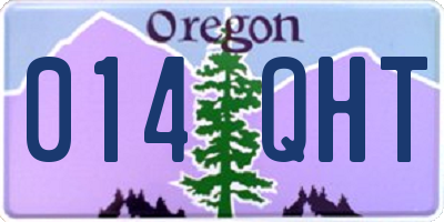 OR license plate 014QHT