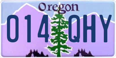 OR license plate 014QHY