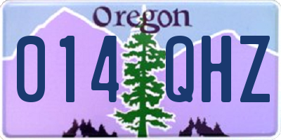 OR license plate 014QHZ