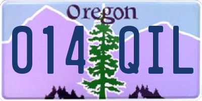 OR license plate 014QIL