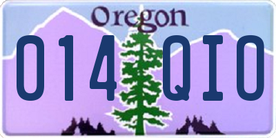 OR license plate 014QIO