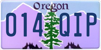 OR license plate 014QIP