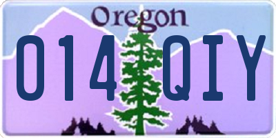 OR license plate 014QIY