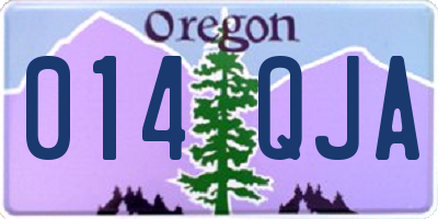 OR license plate 014QJA